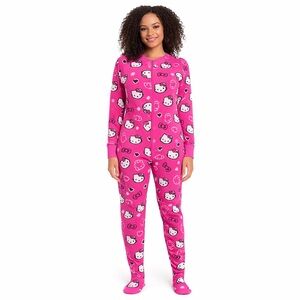 Hello Kitty Pink Union Suit Onesie PJs